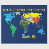 古代ヘブライ語の今日の世界地図 ラッピングペーパー (フラット)