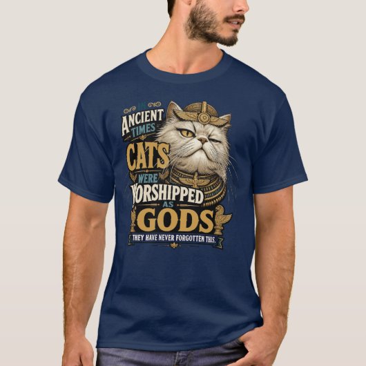 古代ペルシャ猫の態度 Tシャツ (正面)