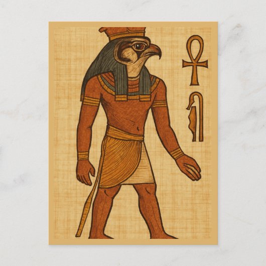 古代ホルス聖エジプト絵葉書アート ポストカード (正面)