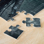 古代ホールのゴシック様式の黒天使 ジグソーパズル (側面)