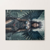 古代ホールのゴシック様式の黒天使 ジグソーパズル (横)