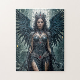 古代ホールのゴシック様式の黒天使 ジグソーパズル