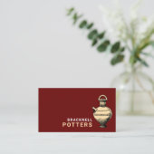 古代ポット,陶器店,陶芸家 名刺 (スタンド正面)