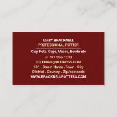 古代ポット,陶器店,陶芸家 名刺 (裏面)