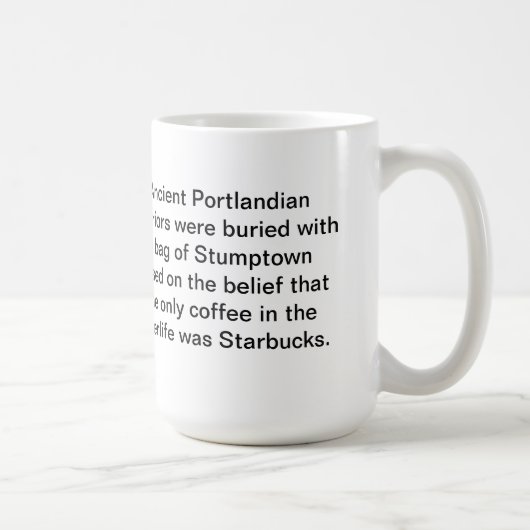 古代ポートランドコーヒー・マグ: Stumptownとの私を埋めて下さい コーヒーマグカップ (右)