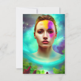 古代ポートレート上の女性ハイデン失った惑星 サンキューカード