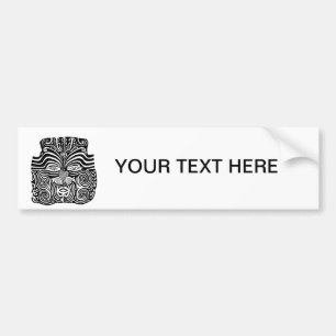 古代マオリのMokoの種族の入れ墨の設計 バンパーステッカー