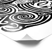 古代マオリ族のタトゥーデザイン。 フォトプリント            (角)