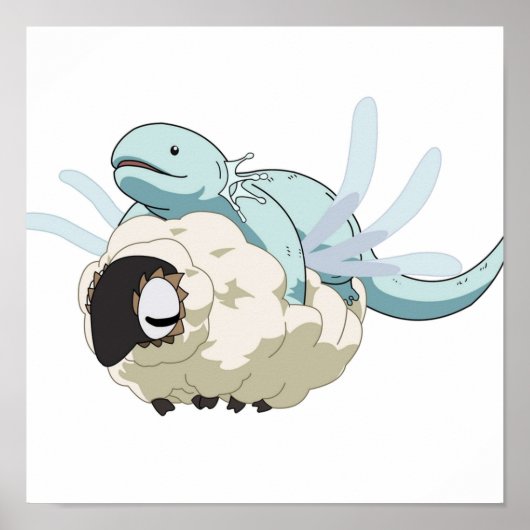 古代マグスブライドAxolotlと羊 ポスター (正面)