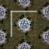 古代マジック異教の星形五角形祭壇布 ファブリック (タイル)