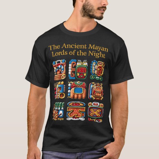 古代マヤのグリフ Tシャツ (正面)