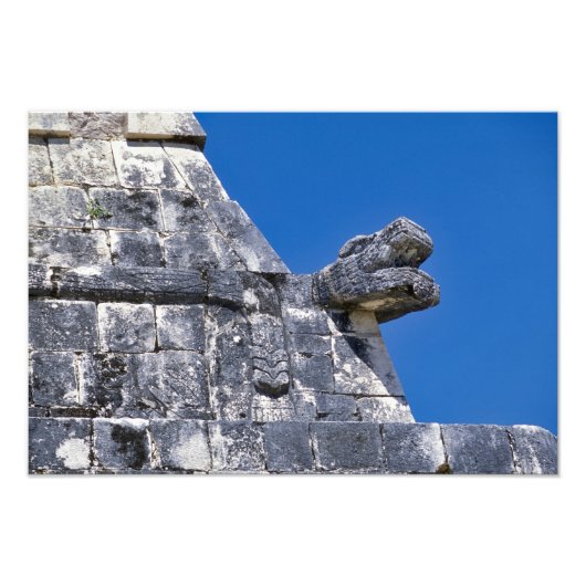 古代マヤを作る石のクローズアップ フォトプリント            (正面)