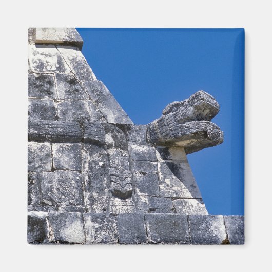 古代マヤを作る石のクローズアップ マグネット (正面)