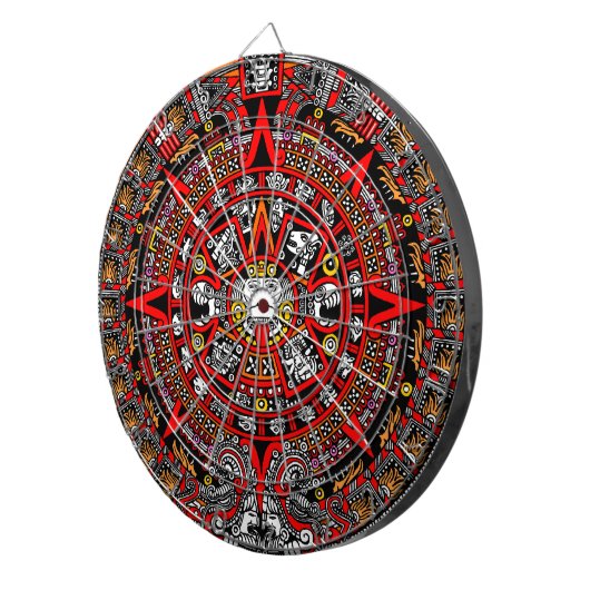 古代マヤアステカンのレコード日ダーツボード ダーツボード (正面右)