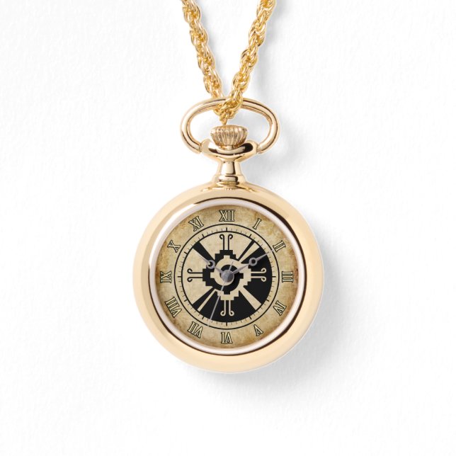 古代マヤンフナブ区 腕時計 (正面)