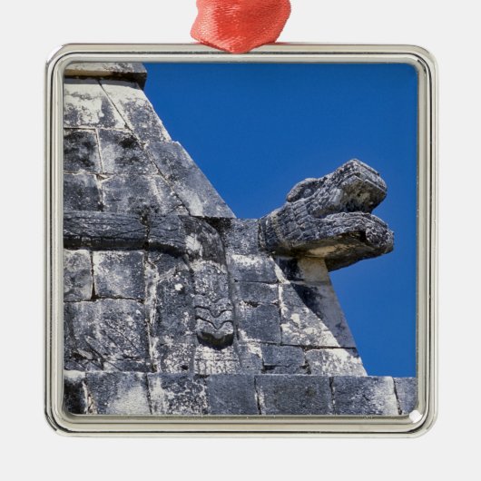 古代マヤ人を作る石の閉鎖 メタルオーナメント (正面)