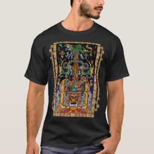 古代マヤ王パカル神アステカ文明マイ Tシャツ
