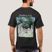 古代マヤ遺跡コパンホンジュラスフォトデザイン Tシャツ (裏面)
