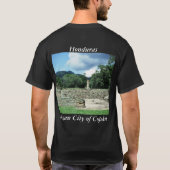 古代マヤ遺跡コパン・ホンジュラスの写真デザイン Tシャツ (裏面)