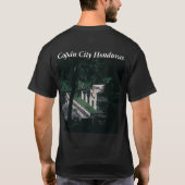 古代マヤ遺跡コパン・ホンジュラスの写真デザイン Tシャツ (裏面)