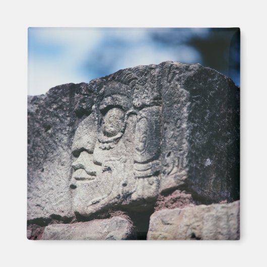 古代マヤ遺跡写真デザインカラー マグネット (正面)