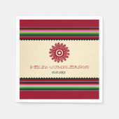 古代メキシコのサンセラプチンコデマヨパーティー スタンダードカクテルナプキン (正面)