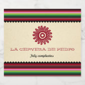 古代メキシコのサンセラプチンコデマヨパーティー ビールラベル (シングルラベル)