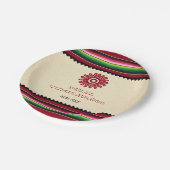 古代メキシコのサンセラプチンコデマヨパーティー ペーパープレート (アングル)