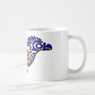 古代メキシコのデザインのロードランナー コーヒーマグカップ