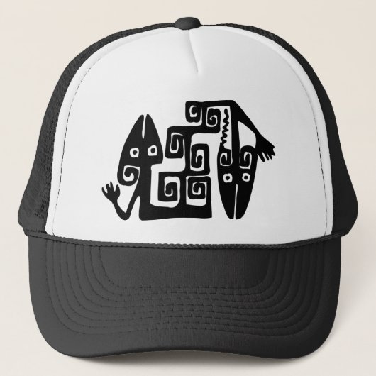 古代メキシコのモチーフの帽子 キャップ (正面)
