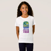 古代メキシコの鳥デザイン Tシャツ (正面フル)