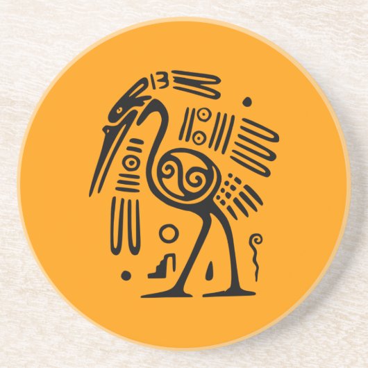 古代メキシコ芸術の砂岩コースター コースター (正面)