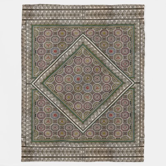 古代モザイクシェルパブランケット フリースブランケット (正面)