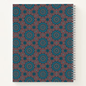 古代モザイク幾何学的フローラルパターン ノートブック (裏面)