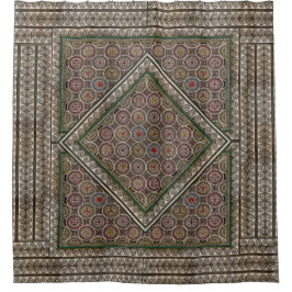 古代モザイク シャワーカーテン