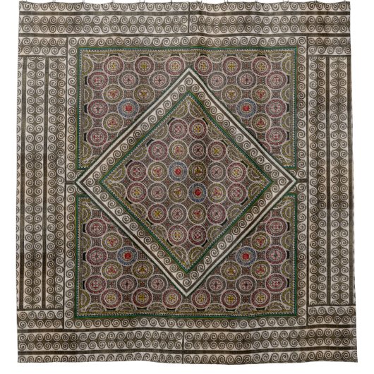 古代モザイク シャワーカーテン (正面)