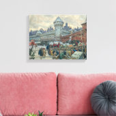 古代モスクワ、戦いの後の出発 キャンバスプリント (インサイチュ (リビング))