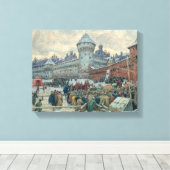 古代モスクワ、戦いの後の出発 キャンバスプリント (インサイチュ (ウッドフロア))