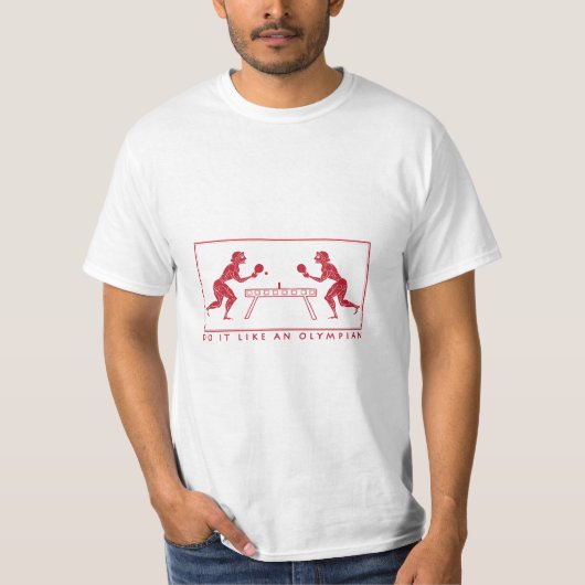 古代モダンオリンピックの卓球 Tシャツ (正面)