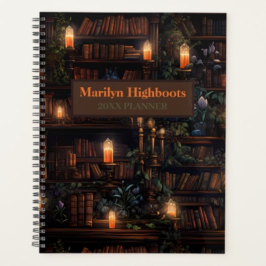 古代ライブラリ書棚プランナー – 植物 プランナー手帳 (正面)