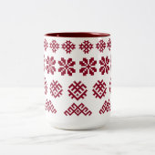 古代ラトビアのシンボル太陽ムーンスタージュミス ツートーンマグカップ (中央)