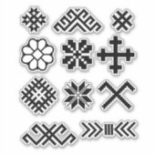 古代ラトビアのシンボルJumis Star Cross Star シール (正面)