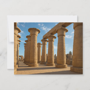 古代ルクソール威厳のある寺院はがきアート ポストカード