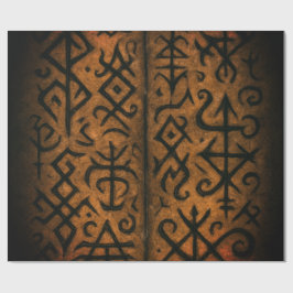 古代ルーンと神秘的なシンボル ラッピングペーパー