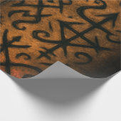 古代ルーンと神秘的なシンボル ラッピングペーパー (角)