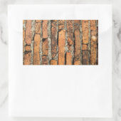 古代レンガの壁 長方形シール (バッグ)