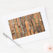 古代レンガの壁 長方形シール (封筒)