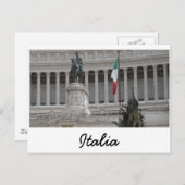 古代ロイタリアンーマン遺跡の隣にある国旗 ポストカード (正面/裏面)