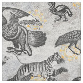 古代ロクラシカルーマン動物モザイク ファブリック (クローズアップ)