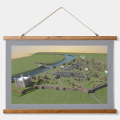 古代ロンドンマップスタペストリー 吊り下げ型タペストリー (正面)